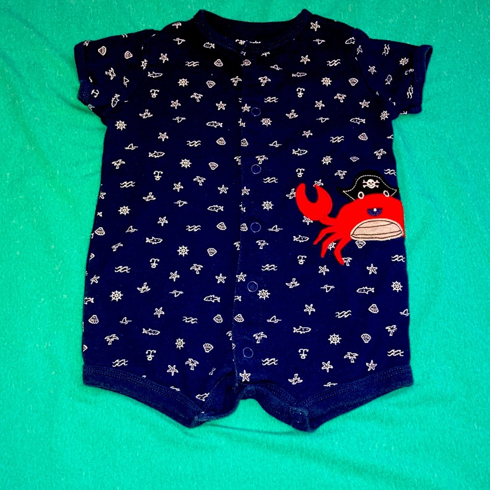 Carter’s 3 Month Onesie Nautical Beach w/ Crab